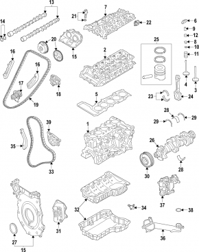 Блок цилиндров голый VW Jetta 11-14 USA 2.5