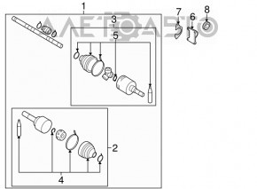 Привод полуось передняя правая Nissan Versa 1.8 10-12