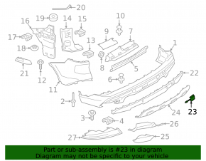 Заглушка буксировочного крюка заднего бампера BMW X5 G05 19-26