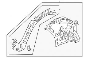 Четверть передняя правая Honda Civic XI FE/FL 22-24