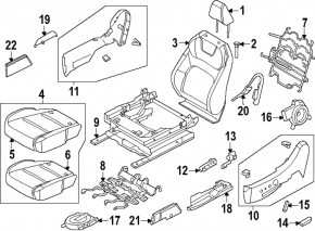 Вентилятор водительского сидения спинка Nissan Ariya 23-26