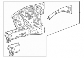Panou lateral stânga față Mercedes Clasa A V177 19-22