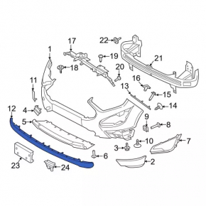 Buza bara fata Ford Ecosport 18-22 structura