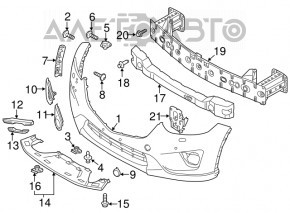 Обрамление ПТФ левое Mazda CX-5 16-16 под LED с накладками