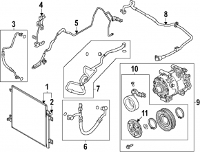 Радиатор кондиционера конденсер Mazda CX-90 24-26 2.5, 3.3