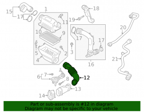 Воздуховод от воздухоприемника Ford Explorer 20-24 3.0T