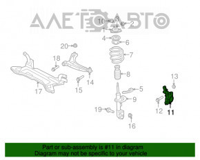 Цапфа со ступицей передняя правая Jeep Compass 11-11 с кожухом