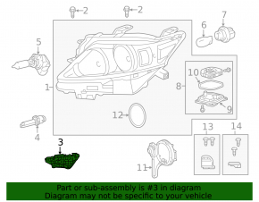Крепление фары нижнее левое Lexus RX350 RX450h 13-15