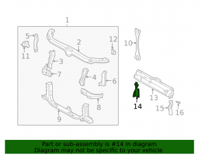 Дефлектор радиатора правый Lexus RX300 98-03