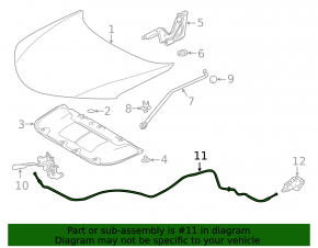 Cablu de deblocare capotă Toyota Rav4 13-18