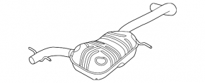 Выпускная трасса средняя часть VW Beetle 12-17 1.8T