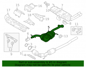 Выпускная трасса средняя часть VW Beetle 12-17 1.8T
