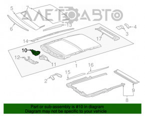 Мотор панорамы правый Lexus RX350 RX450h 16-22