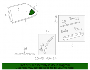 Накладка двери боковая задняя правая Lexus RX350 RX450h 16-22 треугольник