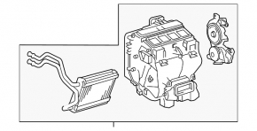 Корпус голый кондиционер, левая часть Toyota Camry v55 15-17 usa