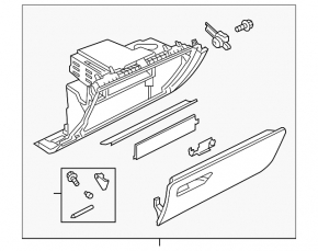 Перчаточный ящик, бардачок Audi A3 8V 15-20 4d черный