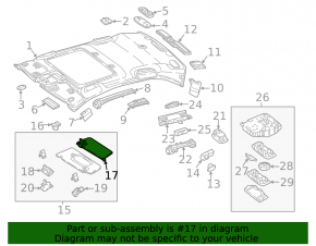Vizor mic stânga Mercedes W213 E 17-20 negru
