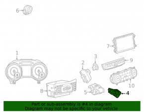Кнопка Parking Mercedes CLA 14-19 тычки