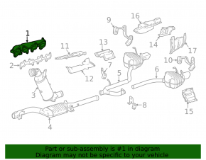 Коллектор выпускной правый Mercedes W166 GLE 16-17 2.1d