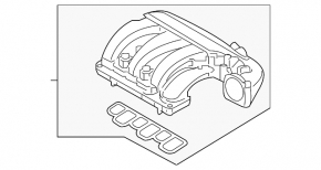Коллектор впускной верхняя часть Ford Edge 15-18 3.5