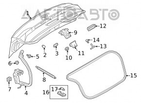 Крышка багажника VW Jetta 19-24 серебро LB7S