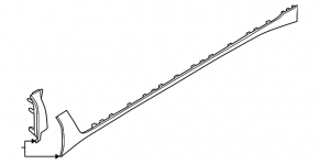 Молдинг порога правый BMW 4 G22 G26 21-26