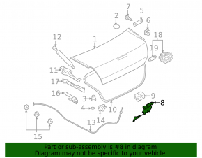 Замок крышки багажника Mitsubishi Galant 04-12