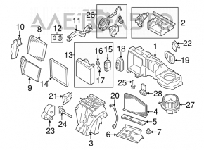 Клапан печки кондиционера VW Passat b8 16-19 USA