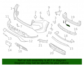 Suport deflector superior bara față dreapta pentru Nissan Rogue 24-26