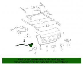 Замок крышки багажника Lexus GS300 GS350 GS430 GS450h 06-11