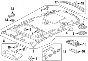 Обшивка потолка Honda CRV 23-26 под люк, черная