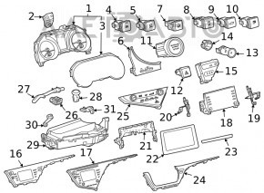 Щиток приборов Toyota Camry v70 18-19 LE\SE hybrid