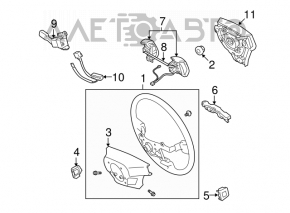 Кнопки управления на руле правые Lexus GS300 GS350 GS430 GS450h 06-07 черные без радара