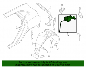 Корпус лючка бензобака Lincoln MKC 15-19