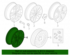 Диск колесный R19 Ford Escape MK3 13-19 тип 2 бордюрка