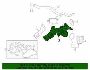 Corpul termostatului asamblat pentru Acura MDX 14-15