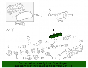 Кнопки управления монитором Toyota Sienna 11-15 графит