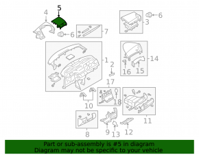 Воздуховод центральный Mazda3 03-09