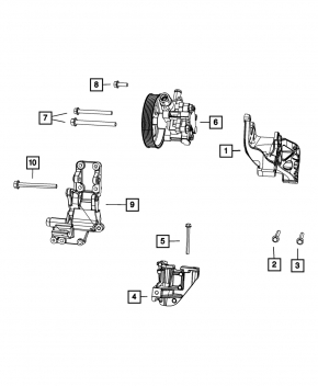 Кронштейн генератора Jeep Compass 11-