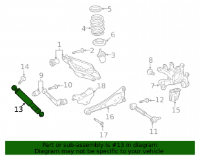 Амортизатор задний левый Toyota Rav4 16-18 hybrid