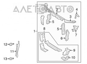 Планка замка капота Lexus ES350 07-12