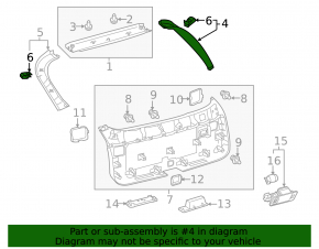 Обшивка двери багажника правая Lexus RX350 RX450h 16-22 коричневая