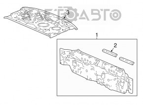 Panou spate Honda Accord 18-22 sub trapa, hibrid, Sport, grafit, pe caroserie, îndoit