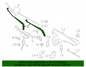 Поводок дворника левый BMW X5 F15 14-18