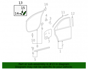 Заглушка бокового зеркала передняя левая Toyota Highlander 08-13