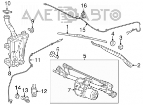 Поводок дворника левый Chrysler 200 15-17
