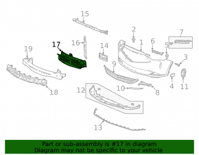 Ansamblu jaluzele deflectoare de radiator Acura MDX 22-26, partea inferioară