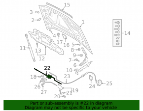 Трос открытия замка капота передняя часть Audi Q3 83A 19-25