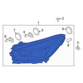 Far stânga față cu halogen pentru Ford Escape MK4 20-22