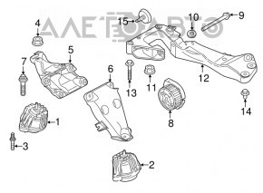 Подушка двигателя левая BMW F30 12-18 awd